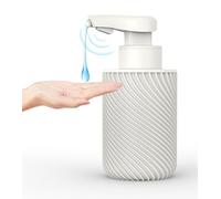 Octonyluck Distributeur Savon Automatique avec Capteur Infrarouge, Contact Distributeur de Savon Automatique Rechargeable par USB, Distributeur Liquide Vaisselle, avec éTiquette éTanche, Blanc, 300 Ml