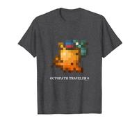 OCTOPATH Traveler 0 - Octopuff pixellisé T-Shirt, Homme, Chiné Foncé, 5XL