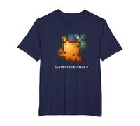 OCTOPATH Traveler 0 - Octopuff pixellisé T-Shirt, Homme Grandes Tailles, Bleu Marine, 5X Tall