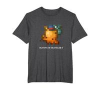 OCTOPATH Traveler 0 - Octopuff pixellisé T-Shirt, Homme Grandes Tailles, Chiné Foncé, 2X Tall
