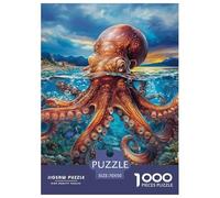 Octopus 1000 Pièces Animaux Puzzle pour Adulte Détente & Relaxation Jeu Cadeau Unique Adultes Et Enfants Dès 14 Ans 70x50cm/1000pcs