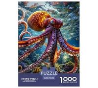 Octopus 1000 Pieces Animaux Puzzle pour Adulte Jeu Éduchatif Défi Jeu Cadeau Unique Adultes Et Enfants Dès 14 Ans 70x50cm/1000pcs
