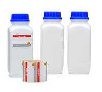 Octopus 3X 1000 ML flacons à col Large avec Bouchon à Visser, flacons pour Produits Chimiques et Laboratoires