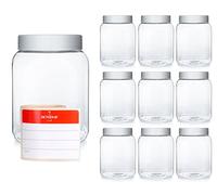 Octopus 50x Gobelets en Plastique PET 400 ML Avec Bouchon à Vis Pour Aliments, Peinture, Huile - Couvercle Inclus, Idéal Pour Smoothies