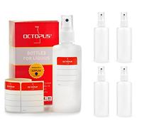 Octopus 5x 100 ml vaporisateurs avec pompe, flacons en plastique avec pompe spray, flacons faits de plastique en PEHD avec pulvérisateur, y compris étiquettes
