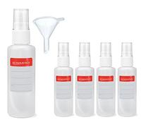 Octopus 5X 50 ML flacons pulvérisateurs avec pulvérisateur à Doigt, flacons en Plastique en HDPE avec pulvérisateur à Pompe, y Compris Entonnoir + étiquettes