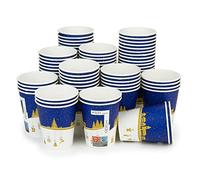 Octopus 75 gobelets pour le vin chaud, gobelet en papier (produit durable) motif d'hiver avec un volume de remplissage de 200 ml