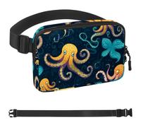 Octopus Art-1088 Sac banane pour homme et femme avec sangle réglable, sac banane tendance pour voyage, plein air, course à pied, randonnée, multicolore, 4 x 23 x 15 cm, multicolore,