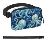 Octopus Art-1093 Sac banane à bandoulière pour homme et femme, sac banane pour voyage, marche, course, randonnée, cyclisme, multicolore, 4 x 23 x 15 cm, multicolore, 1.5x9.0x5.9in/4x23x15cm