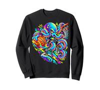 Octopus Basketball Explosive Slam Dunk Colorful Sports Art Sweatshirt