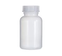 Octopus Bouteille de 250 ml à col large en polyéthylène basse densité avec bouchon à vis, bouteille vide pour produits chimiques, bouteille de laboratoire avec couvercle comme récipient de rangement