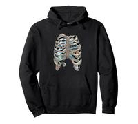 Octopus Cage Anatomie Vie Marine Océan Gothique Art Sweat à Capuche