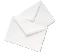 Octopus Crafts Lot de 100 enveloppes pour cartes et invitations, blanc, 133 x 184 mm, 100 g/m² (pour cartes de 12,7 x 17,8 cm)