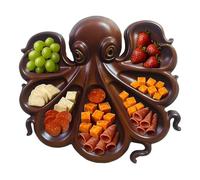 Octopus Design Wood Novelty Unique Serving Tray Board for Cheese Bread Viande fruits fruits de mer Snack Charcuterie Boards pour les amateurs de fruits de mer et les artistes