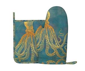 Octopus Ensemble de gants de cuisine et maniques pour cuisine et micro-ondes pour éviter les brûlures