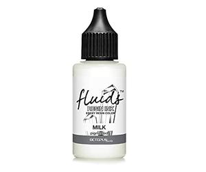 Octopus Fluids Resin Ink MILK, encre à alcool pour résine époxy et résine UV, Alcohol Ink pour Resin Art, colorant resine epoxy 30 ml, blanc