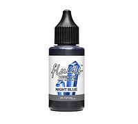 Octopus Fluids Resin Ink NIGHT BLUE, encre à alcool pour résine époxy et résine UV, Alcohol Ink pour Resin Art, colorant resine epoxy 30 ml, bleu