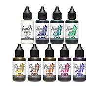 Octopus Fluids Resin Ink Set DARK, encre à alcool pour la teinture de la résine époxy et résine UV, Alcohol Ink pour Resin Art, 9x 30 ml