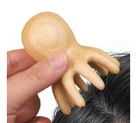 Octopus Head Massager - Wooden Scalp Scratcher for Hair Spa Relaxation | Stress Relief Comb for Women Men, Personal Care Tool for Workplace Breaks, Study, Meditation & Daily Wellness
