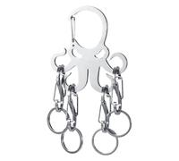 Octopus Key Chains - Stainless Steel Keyring Pendant | Cute Octopus Car Key Chain | Bag Charm Handbag Backpack Purse Accessory Outdoor Portable Hook Ornament Gift