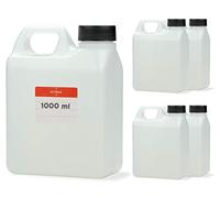 Octopus Lot de 5 jerricans vides 1 litre En plastique haute densité Pour aliments, huiles ou produits chimiques