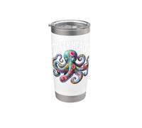 Octopus Lover Floral Octopus Ocean Sea Animal Dirty Heads Gobelet isotherme en acier inoxydable double paroi