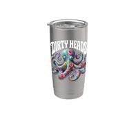 Octopus Lover Floral Octopus Ocean Sea Animal Dirty Heads Gobelet isotherme en acier inoxydable double paroi