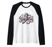 Octopus Lover Floral Octopus Ocean Sea Animal Dirty Heads Manche Raglan