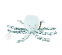 Nattou Peluche Musicale Poulpe, Mélodie "La-Le-Lu", Pour Nouveaux-Nés et Bébés Prématurés, 23 cm, Lapidou, Turquoise/Vert Menthe