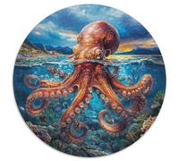 Octopus Puzzle 1000 Pièces Adultes Et Enfants Dès 14 Ans Monde Océan Pièces Parfaitement Assorties Jeu Éducatif Challenge Toy Jeu Relaxant 1000pcs (67.5x67.5cm)