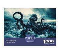 Octopus Puzzle 1000 Pieces Cadeau Unique Animaux Jeu Éduchatif Défi Jouet À De Qualité Supérieure Peinture Art pour Adultes Enfants 70x50cm/1000pcs
