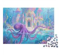 Octopus Puzzles Puzzle 1000 Pièces Adulte Puzzle De Qualité Supérieure Défi Jouets Animaux Marins Jeu D'Intelligence De l'art De La Décoration 1000pcs (75x50cm)