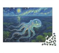 Octopus Puzzles Puzzle 1000 Pièces Adultes Et Enfants Dès 14 Ans 1000 Pièces Puzzle en Bois Défi Jouets Animaux Marins Jeu Éducatif Cadeau Unique 1000pcs (75x50cm)