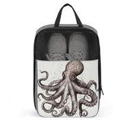 Octopus Sac à chaussures de voyage résistant à l'eau avec fermeture éclair Gris Taille unique moderne, gris, Taille unique, Moderne