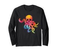 Octopus Skull Sea Creature Gothic Tentacule Ocean Dark Art Manche Longue