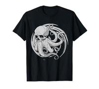 Octopus Skull Sea Creature Gothic Tentacule Ocean Dark Art T-Shirt