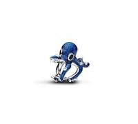 Pandora – Breloque Poulpe en argent sterling – émail bleu chatoyant et noir