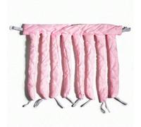 Octopus Tige à friser sans chaleur - Bigoudi sans chaleur pour les vagues de nuit, pince douce pour un coiffage sans dommages, 4 couleurs (rose)