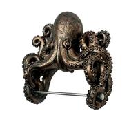 Octopus Toilet Paper Holder - Resin Wall Mount, Decorative Roll Storage
