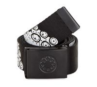 Octopus, unisex, Accessoires, Noir, Taille: ONE Size Ceinture en tissu noir/blanc avec boucle en métal