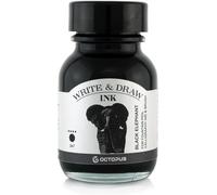 Octopus Write And Draw Ink 347 Black Elephant Encre Imperméable Pour L'écriture Et Le Dessin - Encre De Calligraphie Résistante À La Lumière - Pour Stylo Plume - Noir - 50 Ml