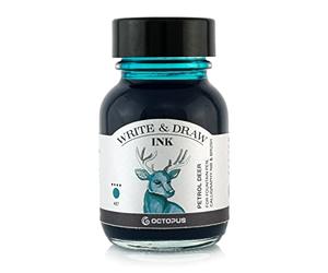 Octopus Write and Draw Ink 467 Encre Essence Cerf Imperméable pour L'écriture et le Dessin, Encre de Calligraphie, Encre Dessin Résistant à la Lumière pour Stylos-Plumes, Essence, 50 ml
