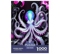 Octopus1000 Pièces Aquarelle Puzzle Animaux Octopus pour Adultes De Jeu pour Adultes Parfaitpourla Détente Paysagedes QuatreSaisons 70x50cm/1000pcs