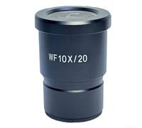 Oculaire de microscope stéréo, WF10X/20/22 WF20X/10/12, boîtier en métal, interface 30 mm, angle de vue élevé, lentille en verre optique large, revêtement FMC (WF10X/20)
