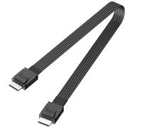 Oculink SFF-8611 Câble 4i mâle 64 Gbit/s, PCIe 4.0 x4 16GT/s, SAS 4.0 24 Gbit/s, élévateur flexible ultra fin pour cartes NVMe HBA, carte RAID, eGPU, mini PC, cartes graphiques externes et ordinateurs