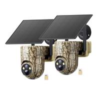 Oculview Caméra de chasse cellulaire 4G LTE à 360 ° en direct - Carte SIM incluse, vision nocturne claire, contrôle du téléphone à distance, alertes instantanées, stockage dans le cloud pour la chasse