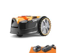 OcuMow Robot tondeuse sans fil pour tondeuse à gazon autopropulsée jusqu'à 80 ㎡ avec batterie 2 Ah Modèle compact pour débutant sans câble de délimitation