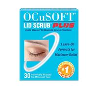 OCuSOFT Lid Scrub Plus - Lingettes pré-humidifiées sans rinçage pour les conditions modérées à sévères - Nettoyant hydratant pour les paupières pour un soulagement maximal - 30 pièces