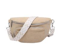 Ocuuer Sac de héros en velours côtelé tendance avec sangle de guitare large - Sac à bandoulière élégant - Multi-poches - Décontracté, parfait pour l'extérieur (kaki)