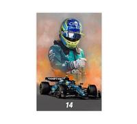 ocvdfss Fernando Alonso Poster sur toile pour chambre à coucher, bureau, chambre, cadeau 30 x 45 cm